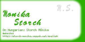 monika storch business card